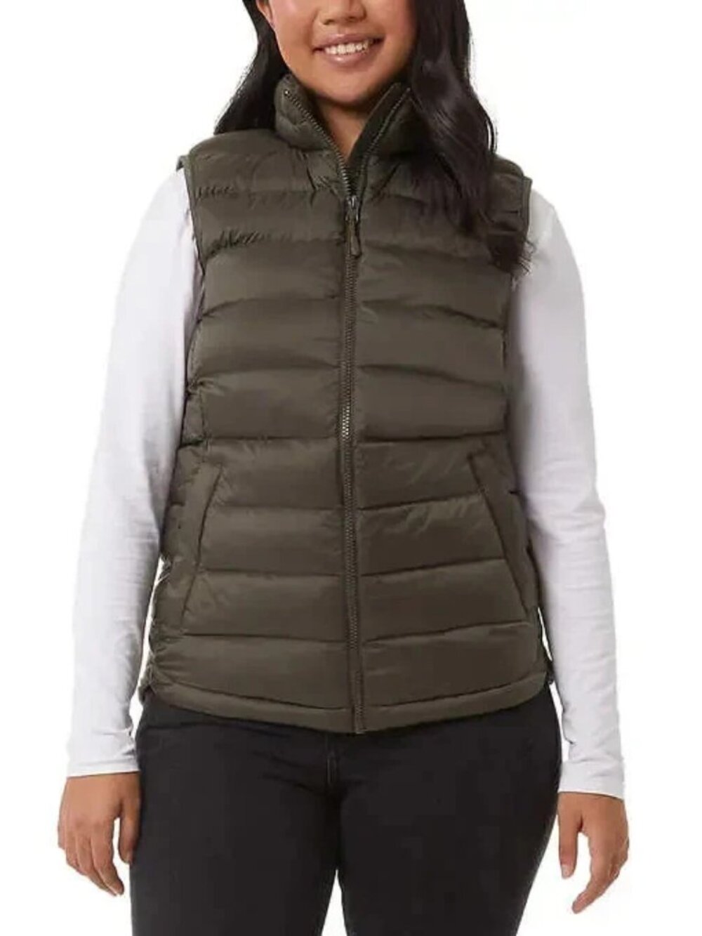 32 Degrees Women's Size XL Green Lightweight Packable Winter Vest NWT